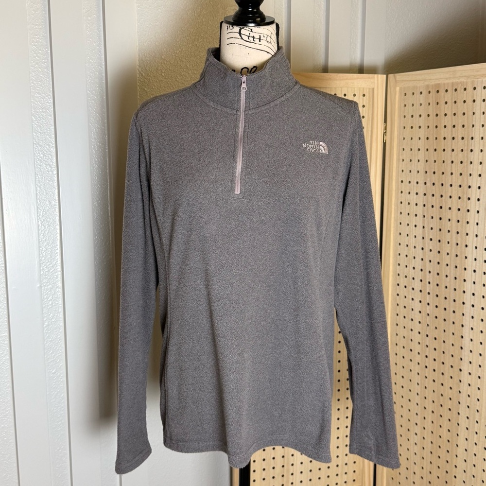 The North Face Women’s Gray Fleece ¼ Zip Pullover… - image 2